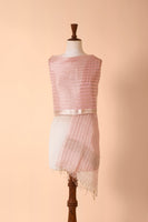 Handwoven Pink Tissue Dupatta