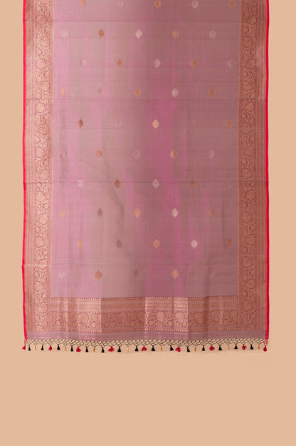 Handwoven Purple Organza Dupatta