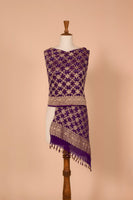 Handwoven Purple Bandhani Dupatta