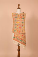 Handwoven Ivory Bandhani Dupatta