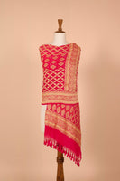 Handwoven Pink Bandhani Dupatta