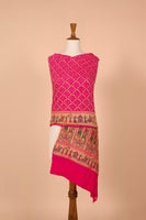 Handwoven Pink Bandhani Dupatta