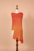 Handwoven Orange Bandhani Dupatta