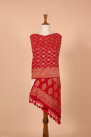 Handwoven Red Bandhani Dupatta