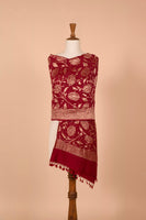 Handwoven Red Bandhani Dupatta