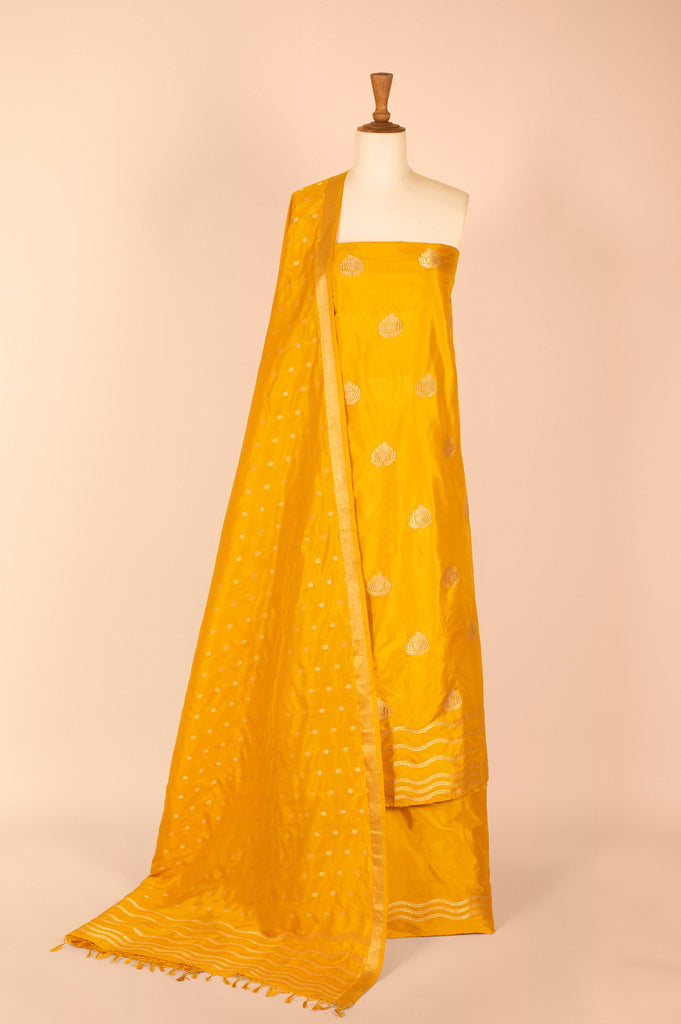 Handwoven Yellow Silk Suit Piece