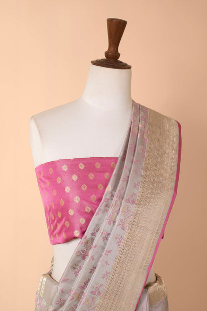 Handwoven Mauve Silk Sari