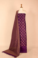 Handwoven Purple Silk Suit Piece