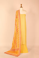 Handwoven Yellow Georgette Suit Piece