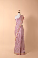 Handwoven Pink Silk Sari