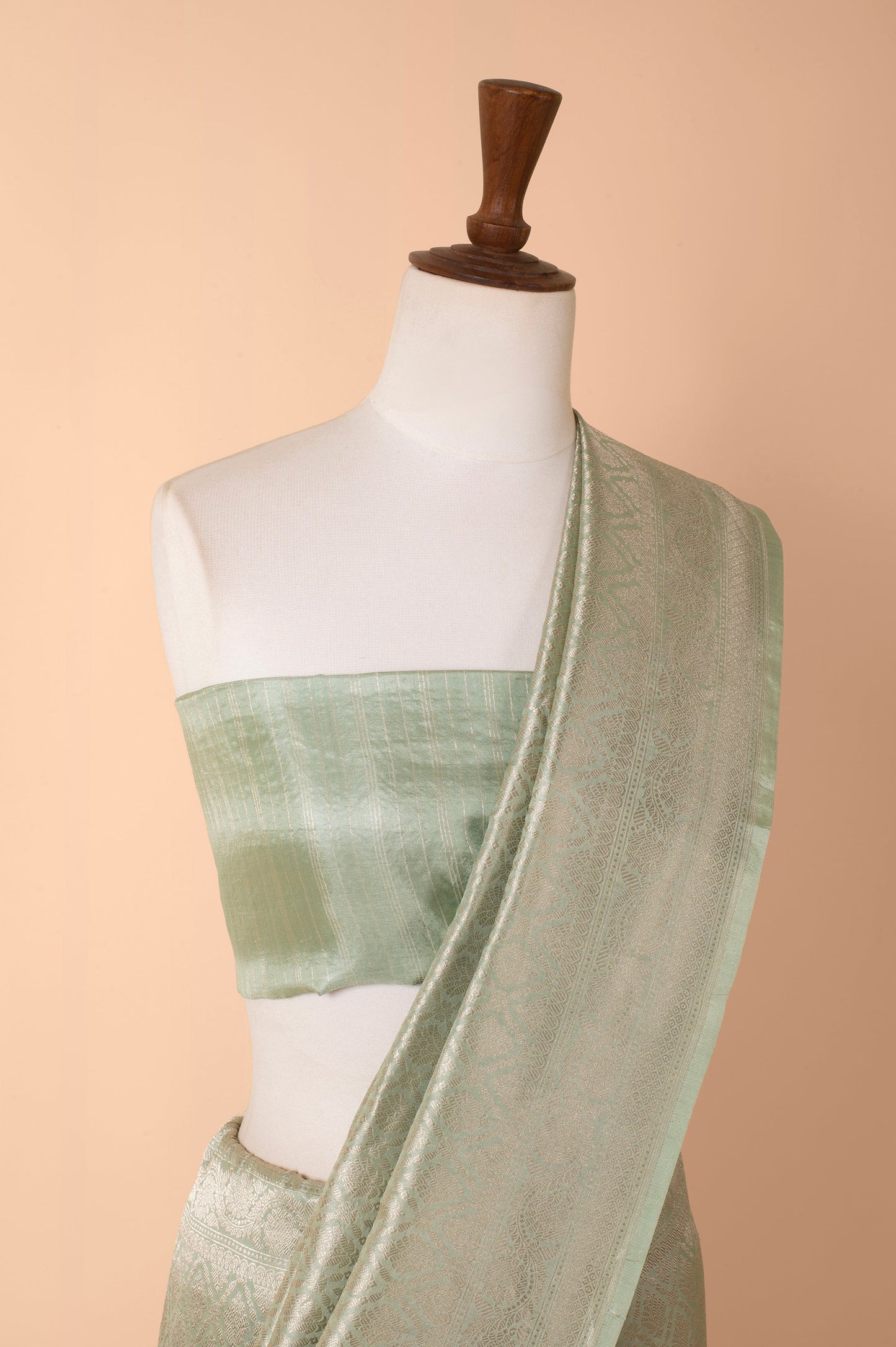 Handwoven Green Silk Sari