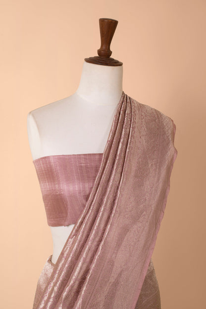 Handwoven Mauve Silk Sari