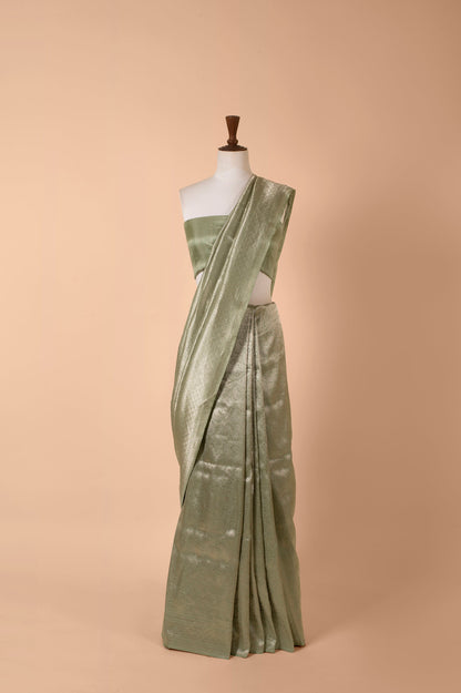 Handwoven Green Silk Sari