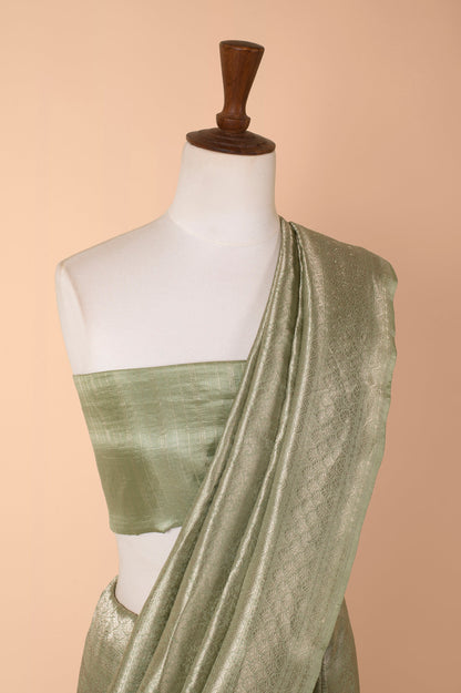 Handwoven Green Silk Sari