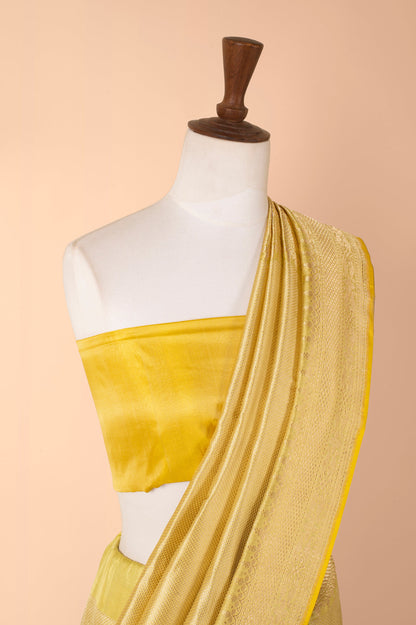 Handwoven Yellow Silk Sari