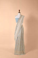 Handwoven Blue Georgette Sari