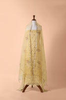 Handwoven Yellow Chanderi Suit Piece