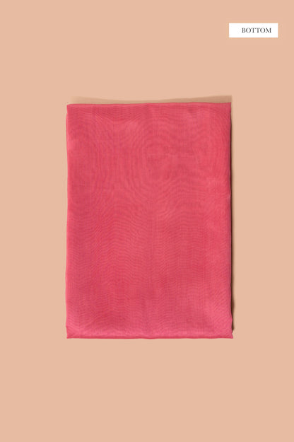 Handwoven Pink Chanderi Suit Piece