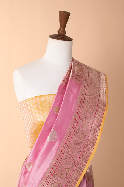 Handwoven Mauve Silk Sari