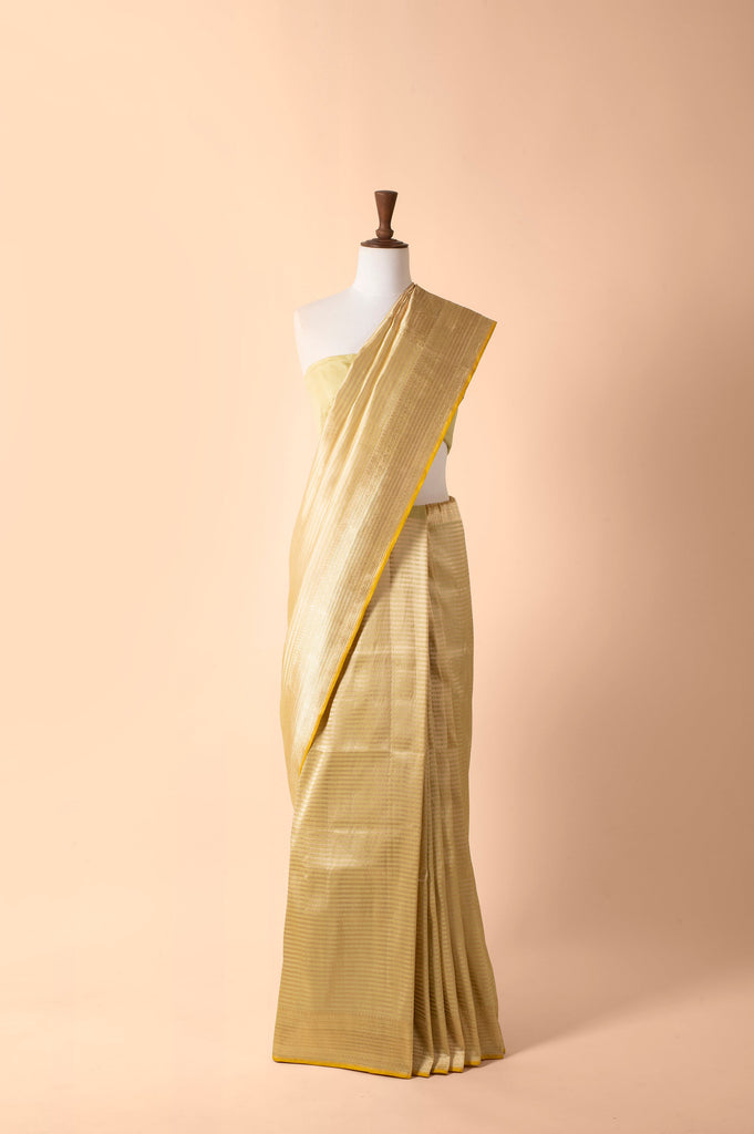 Handwoven Green Silk Sari