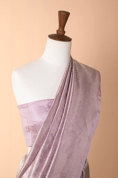 Handwoven Lilac Silk Sari