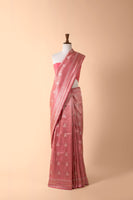 Handwoven Pink Silk Sari