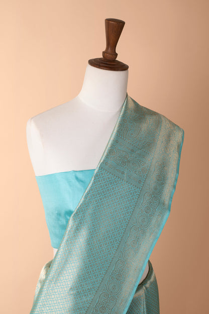 Handwoven Blue Silk Sari