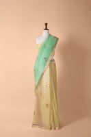 Handwoven Green Organza Sari