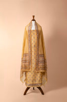 Handwoven Yellow Chanderi Suit Piece
