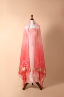 Handwoven Pink Chanderi Suit Piece