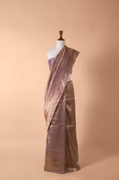 Handwoven Mauve Silk Sari