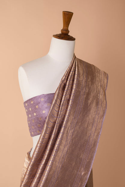 Handwoven Mauve Silk Sari