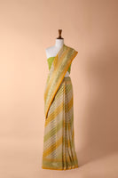 Handwoven Multicolor Georgette Sari