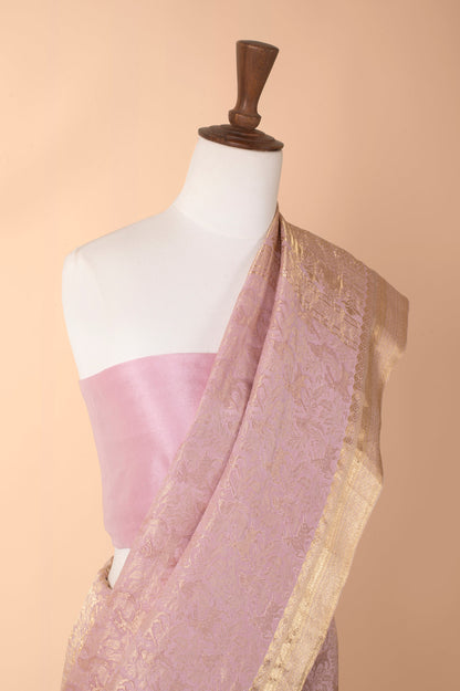 Handwoven Mauve Georgette Sari