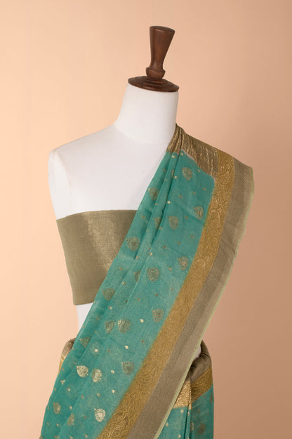 Handwoven Green Tissue Sari