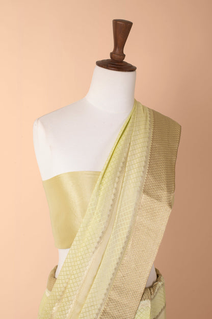 Handwoven Green Georgette Sari