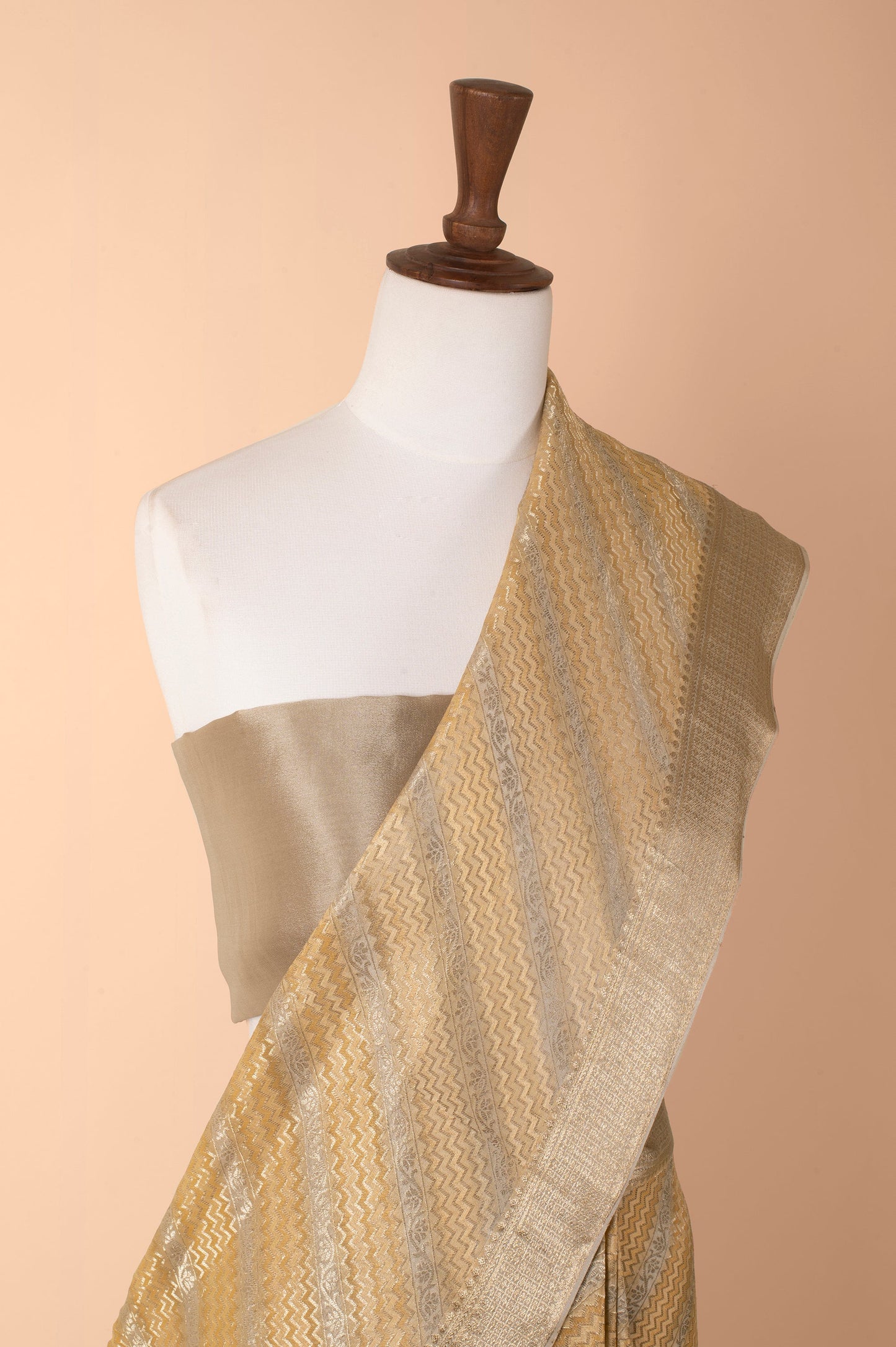 Handwoven Yellow Georgette Sari