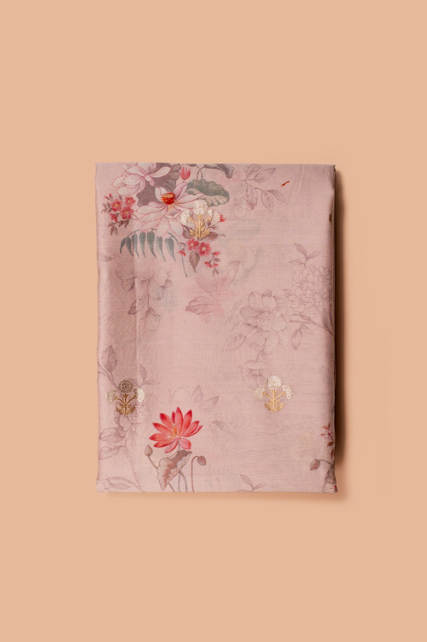 Handwoven Pink Chanderi Fabric