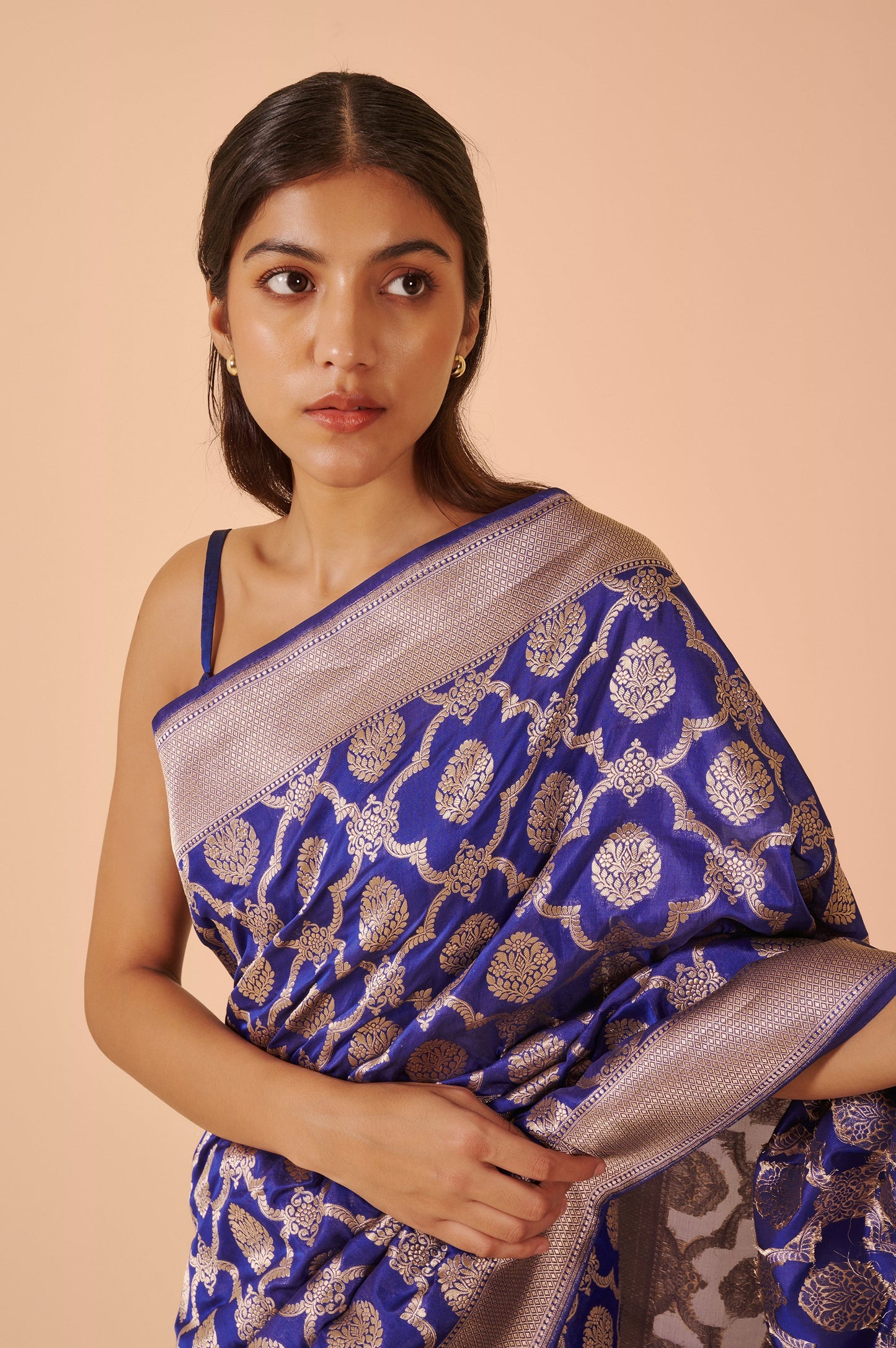 Handwoven Blue Silk Sari