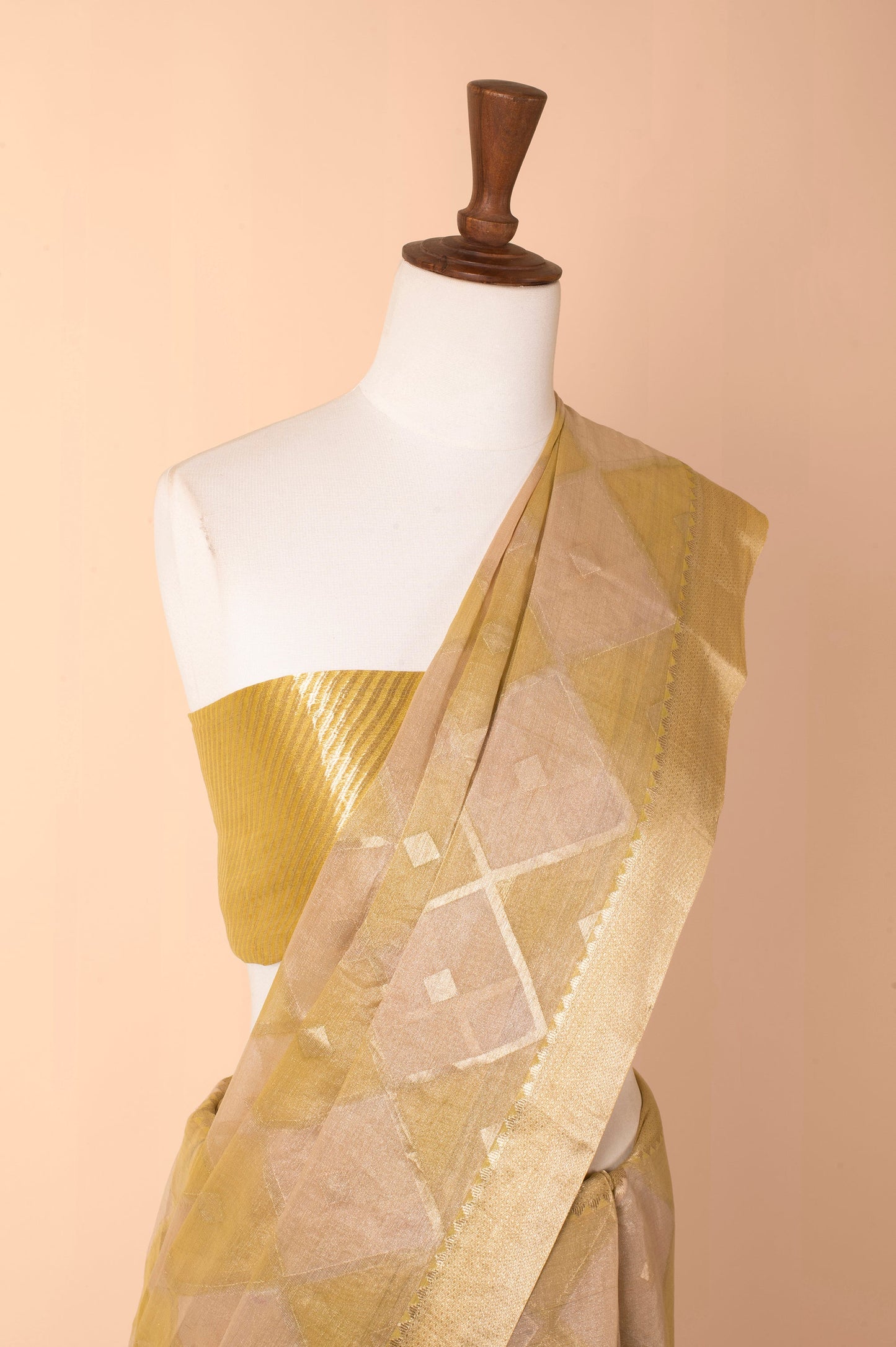 Handwoven Yellow Tissue Sari