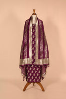 Handwoven Purple Silk Suit Piece