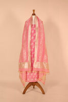 Handwoven Pink Silk Suit Piece