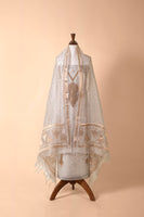 Handwoven Grey Chanderi Suit Piece