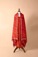 Handwoven Red Tusser Suit Piece