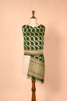 Handwoven Green Georgette Dupatta