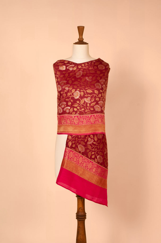 Handwoven Brown Tussar Dupatta