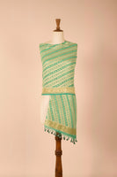 Handwoven Blue Georgette Dupatta