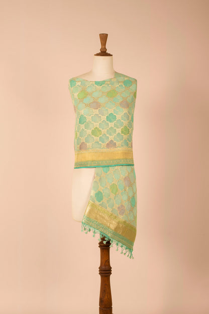 Handwoven Blue Georgette Dupatta