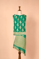 Handwoven Green Georgette Dupatta