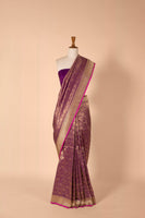 Handwoven Purple Silk Sari